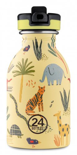 24BOTTLES URBAN 8051513920851 JUNGLE FRIENDS színes egzotikus állat mintás mini kulacs