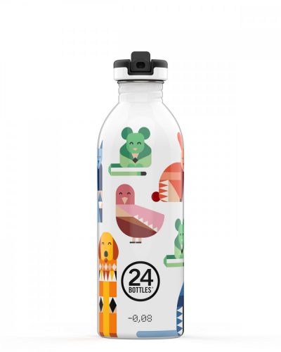 24BOTTLES URBAN 8051513920905 BEST FRIENDS színes kisállat mintás kulacs