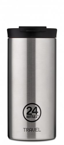 24BOTTLES TRAVEL TUMBLER 8051513925375 BRUSHED STEEL matt acél szálcsiszolt kávé termosz