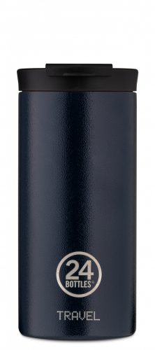 24BOTTLES TRAVEL TUMBLER 8051513925474 DEEP BLUE sötétkék kopásálló kalapácslakk felületű kávé ter