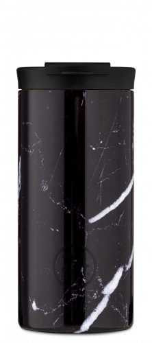 24BOTTLES TRAVEL TUMBLER 8051513925528 BLACK MARBLE fekete márvány márvány mintás kávé termosz