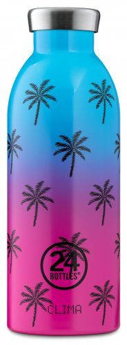 24BOTTLES CLIMA 8051513925771 PALM VIBE pink-lila-kék pálmafa mintás hőtartó kulacs