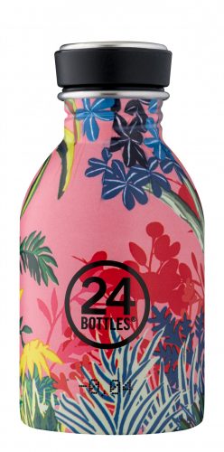 24BOTTLES URBAN 8051513930171 PINK PARADISE rózsaszín virág mintás mini kulacs