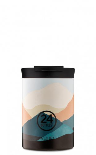 24BOTTLES TRAVEL TUMBLER 8051513920585 MOUNTAINS kék hegy mintás kávé termosz