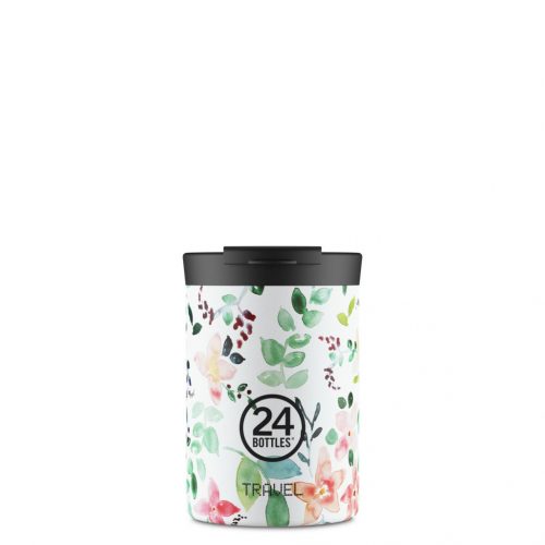 24BOTTLES TRAVEL TUMBLER 8059388261703 LITTLE BUDS színes virág mintás kávé termosz