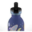 24BOTTLES Kids Urban 250ml rozsdamentes acél kulacs szívószálas kupakkal, Space Friends