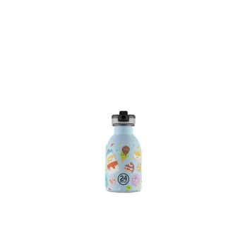   24BOTTLES Kids Urban 250ml rozsdamentes acél kulacs szívószálas kupakkal, Sweet Friends