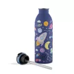 24BOTTLES Kids Urban 500ml rozsdamentes acél kulacs szívószálas kupakkal, Space Friends