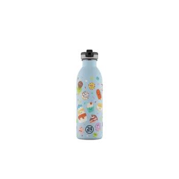  24BOTTLES Kids Urban 500ml rozsdamentes acél kulacs szívószálas kupakkal, Sweet Friends
