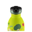 24BOTTLES Kids Urban 500ml rozsdamentes acél kulacs szívószálas kupakkal, Veggie Friends