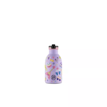   24BOTTLES Kids Clima 330ml rozsdamentes acél termosz szívószálas kupakkal, Music Friends