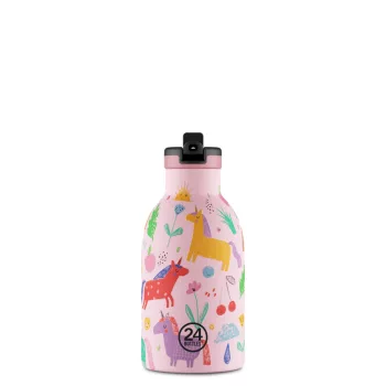   24BOTTLES Kids Clima 330ml rozsdamentes acél termosz szívószálas kupakkal, Magic Friends
