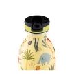 24BOTTLES Kids Urban 500ml rozsdamentes acél kulacs szívószálas kupakkal, Jungle Friends
