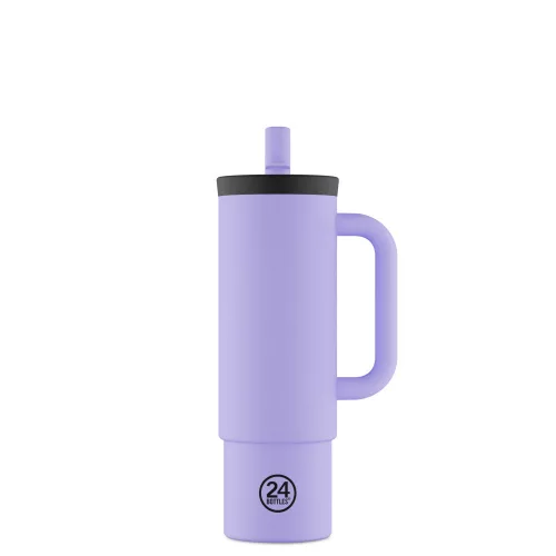 24BOTTLES Straw Cup 800ml rozsdamentes acél bögre szívószállal, Erica