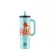 24BOTTLES Straw Cup 800ml rozsdamentes acél bögre szívószállal, Hey! Blue