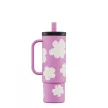 24BOTTLES Straw Cup 800ml rozsdamentes acél bögre szívószállal, Daydreaming Pink