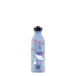 24BOTTLES Kids Urban 500ml rozsdamentes acél kulacs szívószálas kupakkal, Ocean Friends