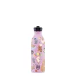 24BOTTLES Kids Urban 500ml rozsdamentes acél kulacs szívószálas kupakkal, Meow Friends