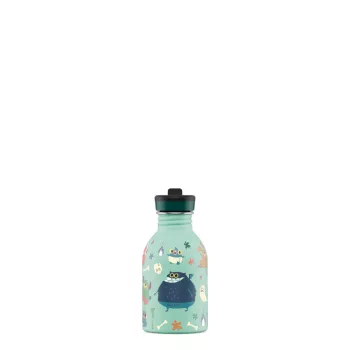   24BOTTLES Kids Urban 250ml rozsdamentes acél kulacs szívószálas kupakkal, Spooky Friends