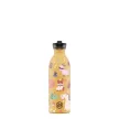 24BOTTLES Kids Urban 500ml rozsdamentes acél kulacs szívószálas kupakkal, Farm Friends