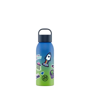   24BOTTLES Young Clima 500ml rozsdamentes acél termosz szívószálas kupakkal, Bob Squad