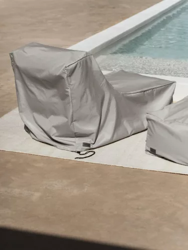 BLOMUS STAY Pouf 62035 szürke levehető védőhuzat babzsák puffhoz