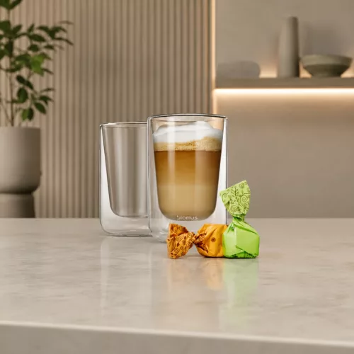 BLOMUS NERO 63654 átlátszó 2 db-os duplafalú cappuccinos pohár szett