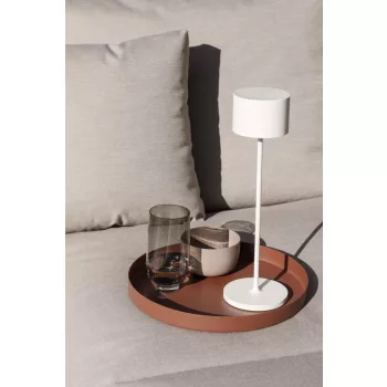 BLOMUS FAROL 66124 fehér USB-s akkumulátoros mobil asztali lámpa