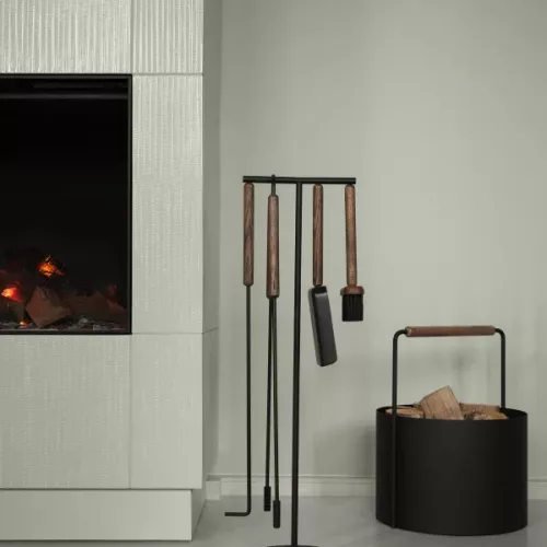 BLOMUS ASHI 66165 barna-fekete tűzifa tároló edény