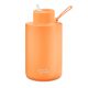 FRANK GREEN CERAMIC BOTTLE B05S46C20-20-20-30 Neon Orange termosz fém szívószálas sport kupakkal