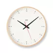 PLYWOOD Clock fehér-natúr 30 cm átmérőjű japán hangtalan falióra