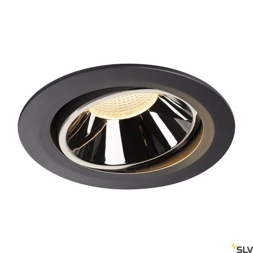 SLV NUMINOS MOVE DL XL 1003723 fekete-króm állítható süllyesztett LED spot lámpa