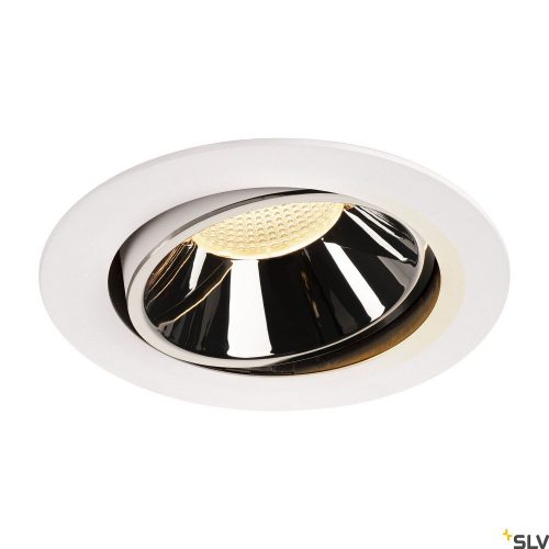 SLV NUMINOS MOVE DL XL 1003738 fehér-króm állítható süllyesztett LED spot lámpa