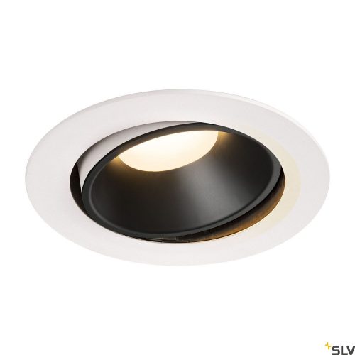 SLV NUMINOS MOVE DL XL 1003739 fehér-fekete állítható süllyesztett LED spot lámpa