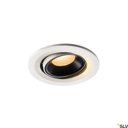 SLV NUMINOS MOVE S 1005328 fehér-fekete állítható süllyesztett LED spot lámpa