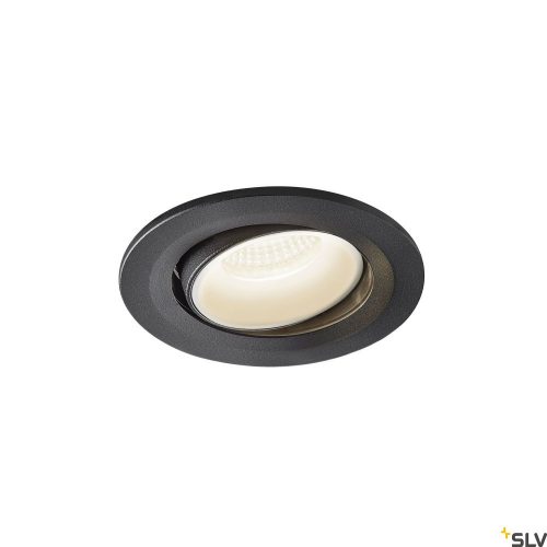 SLV NUMINOS MOVE S 1005356 fekete-fehér állítható süllyesztett LED spot lámpa
