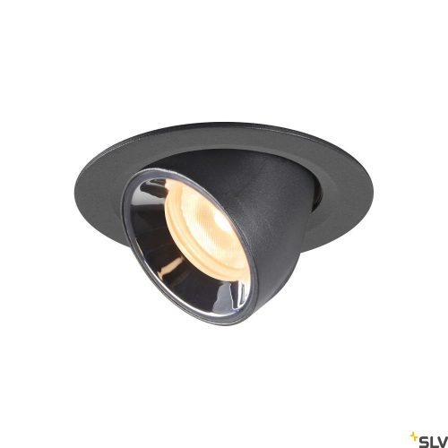 SLV NUMINOS GIMBLE XS 1005839 fekete-króm billenthető süllyesztett LED spot lámpa