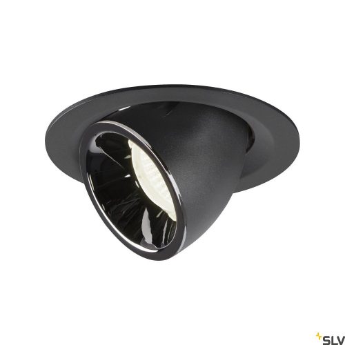 SLV NUMINOS GIMBLE M 1005959 fekete-króm billenthető süllyesztett LED spot lámpa
