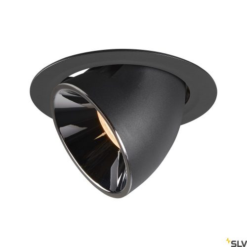 SLV NUMINOS GIMBLE XL 1006037 fekete-króm billenthető süllyesztett LED spot lámpa