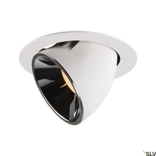 SLV NUMINOS GIMBLE XL 1006046 fehér-króm billenthető süllyesztett LED spot lámpa