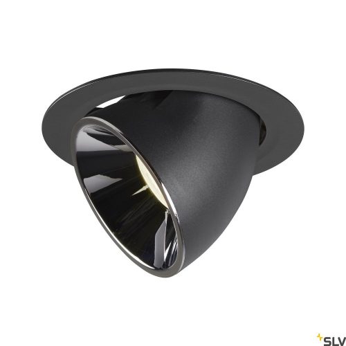 SLV NUMINOS GIMBLE XL 1006067 fekete-króm billenthető süllyesztett LED spot lámpa