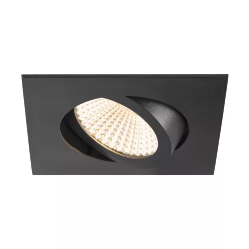 NEW TRIA 68 fekete 2700K 60° szögletes billenthető mennyezeti süllyesztett LED spot lámpa