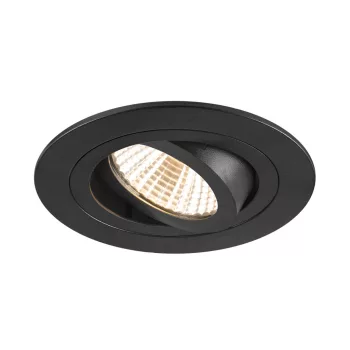  NEW TRIA 75 fekete 2700K 38° kerek billenthető mennyezeti süllyesztett LED spot lámpa