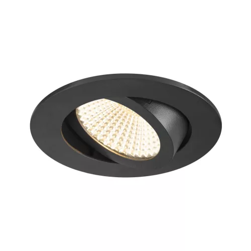 NEW TRIA 68 fekete 1800-3000K 60° színhőmérséklet és fényerőszabályozós kerek billenthető mennyezeti süllyesztett LED spot lámpa