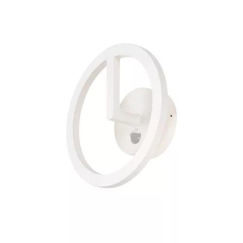 Q-RING SENSOR fehér gyűrű alakú mozgásérzékelős kültéri fali LED lámpa