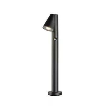   T-TUBE 70 POLE SENSOR fekete GU10 IP44 mozgásérzékelős kültéri állólámpa