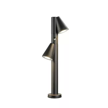   T-TUBE 70 POLE SENSOR fekete GU10 IP44 duplafejű mozgásérzékelős kültéri állólámpa