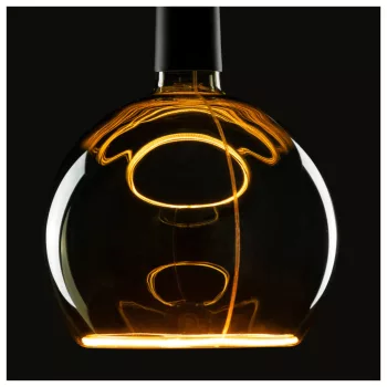   LED FLOATING GLOBE 200 szürke E27 6W 1900K füstüveg dimmelhető filament LED izzó