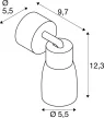 PURI 2.0 DOME fehér GU10 fali és mennyezeti állítható spot lámpa