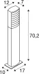 RASTERLYS POLE 70 antracit kültéri allólámpa